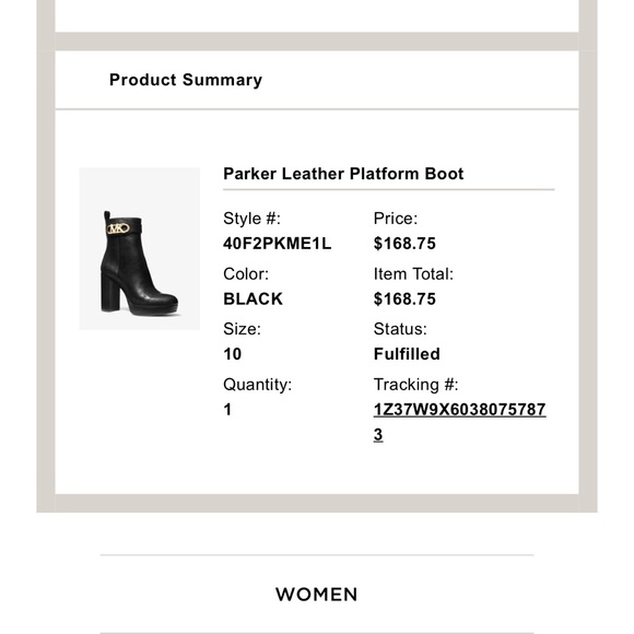 Michael Kors BRAND NEW Leather Platform Boots size 10 - Picture 2 of 8